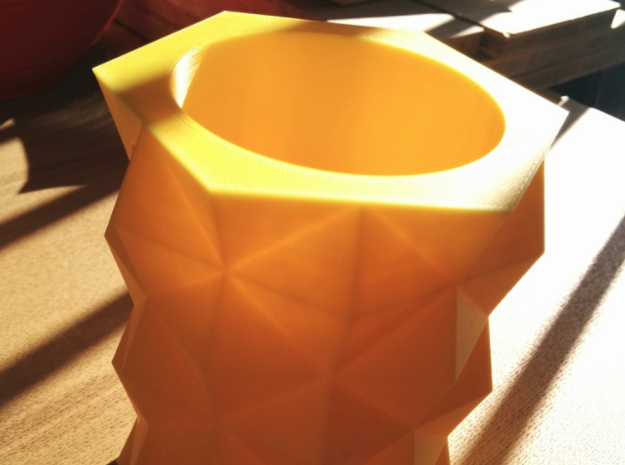 Prism Vase in Yellow Processed Versatile Plastic