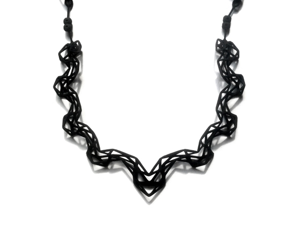 FutureChique Necklace V2 in Black Natural Versatile Plastic