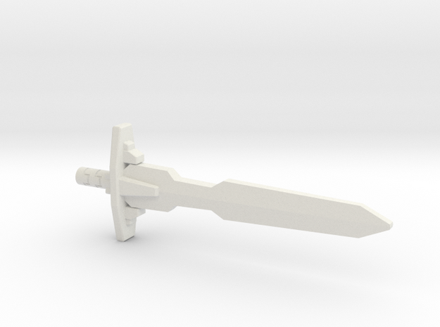 Laser Prime Sword (5mm & 3mm Grips) in White Natural Versatile Plastic: Medium