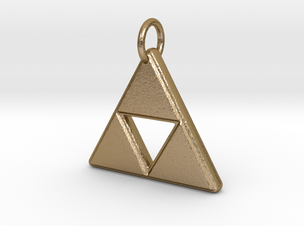 The Legend of Zelda - Triforce (Pendant) in Polished Gold Steel