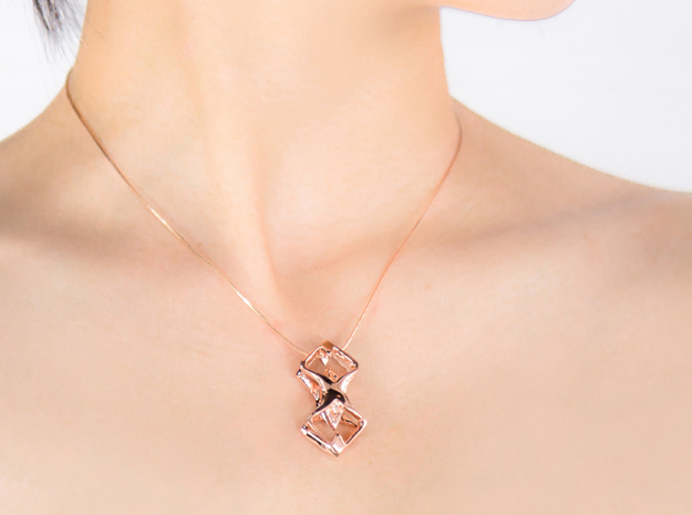 HEART TO HEART Amorosso, Pendant in 14k Rose Gold Plated Brass