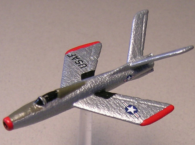 Republic XF-91 Thunderceptor Pair (In Flight) 6mm  in White Natural Versatile Plastic