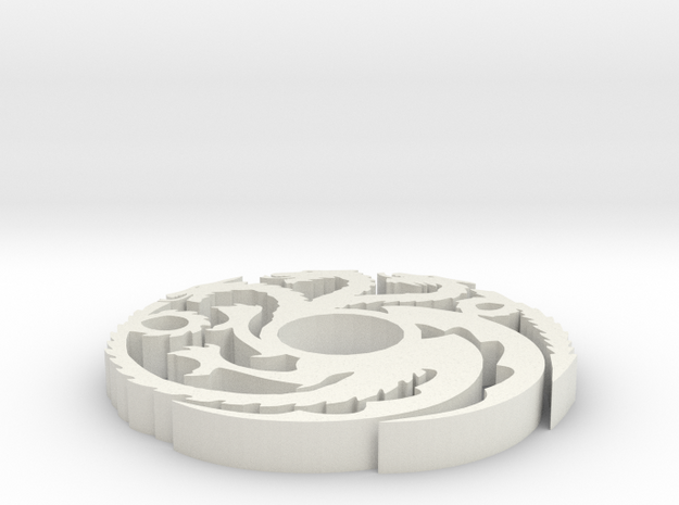 Fidget Spinner of House Targaryen, Game of thrones in White Natural Versatile Plastic