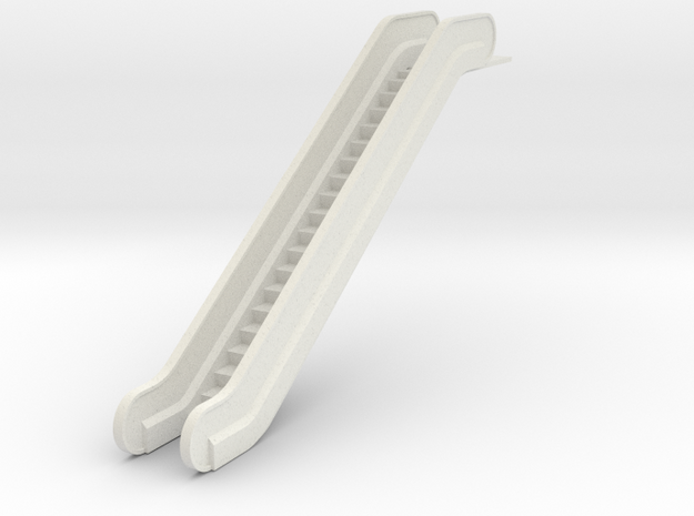 HO Escalator H50.6mm in White Natural Versatile Plastic