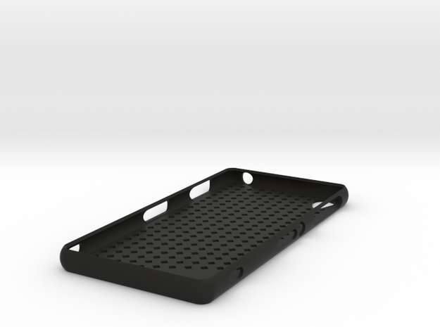 Sony Xperia Z3 case - tilted squares in Black Natural Versatile Plastic
