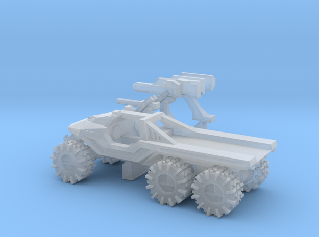 All-Terrain Vehicle 6x6 with open cargo bed in Smooth Fine Detail Plastic