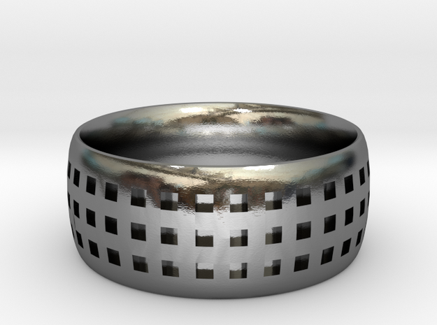 Trypophobia Ring in Polished Silver: 6 / 51.5