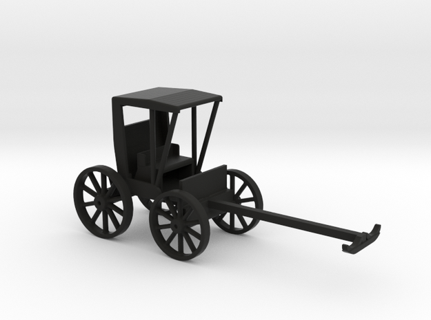 Buggy Single Seat Covered in Black Natural Versatile Plastic: 1:64 - S