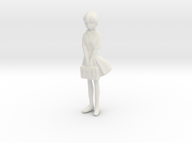1/35 School Girl in Uniform in White Natural Versatile Plastic