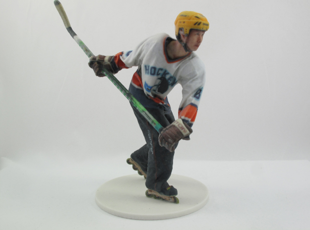 Scanned Hockey player -15CM High in Full Color Sandstone