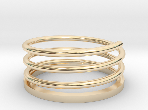 Spiral Ring in 14k Gold Plated Brass: 3 / 44