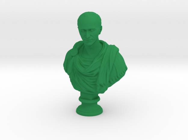 Desk Art Julius Caesar Sculpture in Green Processed Versatile Plastic