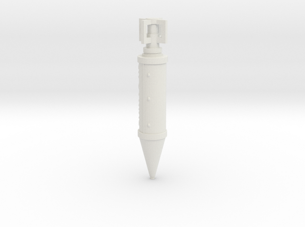 Custom Rocket in White Natural Versatile Plastic