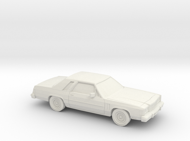 1/64 1979-87 Mercury Grand Marquis LS Coupe in White Natural Versatile Plastic