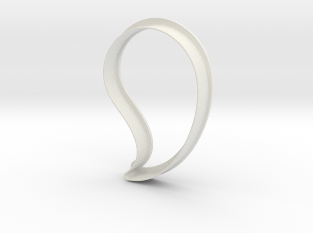 Paisley Cookie Cutter in White Natural Versatile Plastic