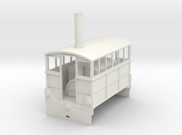 Hughes Tram Engine 7mm scale Wantage Tramway in White Natural Versatile Plastic