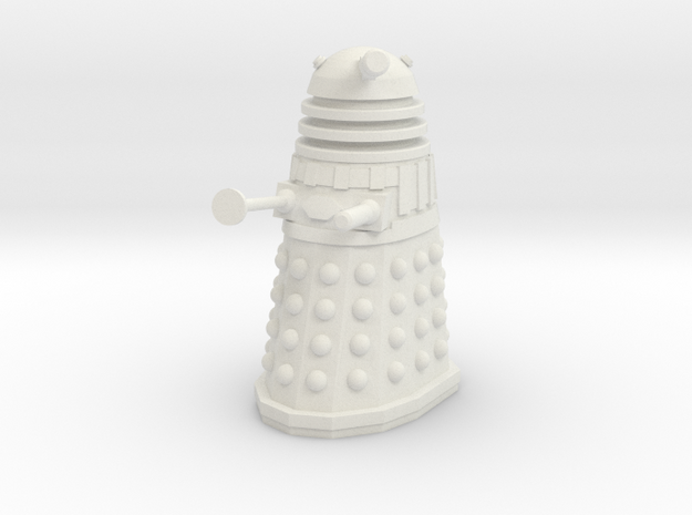 Imperial Dalek - Pose 1 in White Natural Versatile Plastic