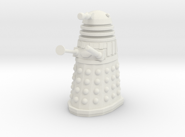 Imperial Dalek - Pose 3 in White Natural Versatile Plastic