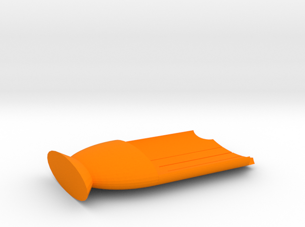 Modern vase in Orange Processed Versatile Plastic