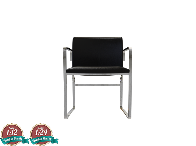 Miniature CH111 Chair - Hans J. Wegner in White Natural Versatile Plastic: 1:24