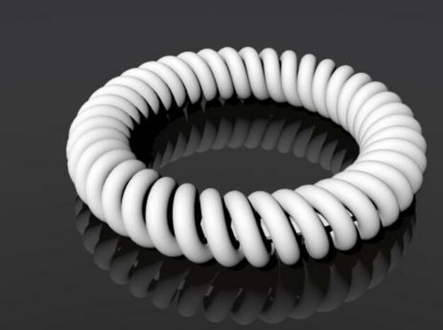 Twisted Bracelet in White Natural Versatile Plastic