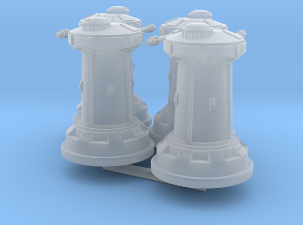 1/270 Rebel DF9 Turrets (4) in Smooth Fine Detail Plastic