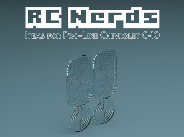 RCN048 Back light lenses for Chevy 66 Pro-Line in Tan Fine Detail Plastic