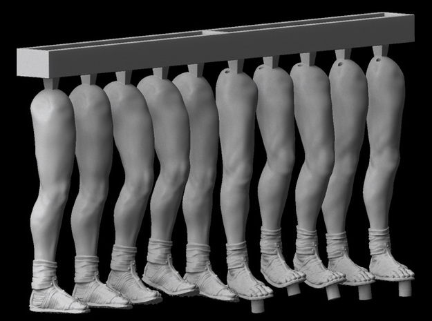 1/25 scale Roman Legionary legs (5 sets) in Tan Fine Detail Plastic