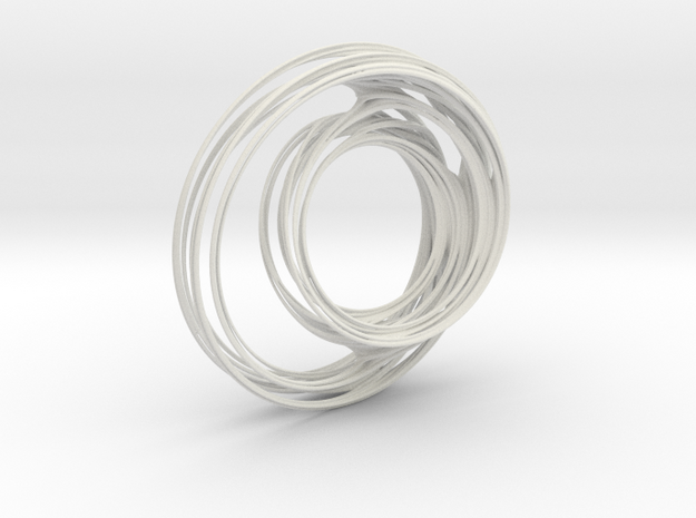 Unit Circle Julia Sets (90°) in White Natural Versatile Plastic
