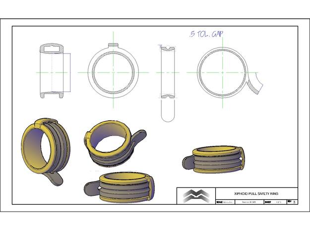 Pull Toggle Ring in White Processed Versatile Plastic: 13 / 69