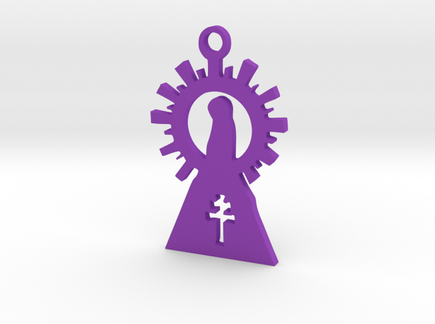 Our Lady of the Pillar in Purple Processed Versatile Plastic