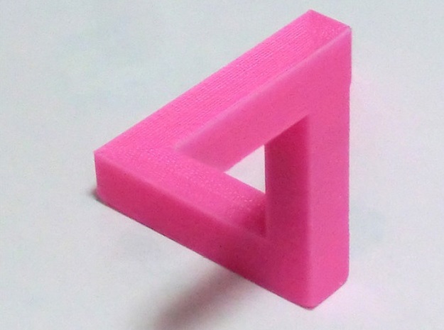 Penrose triangle in White Natural Versatile Plastic