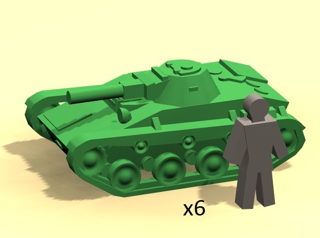 6mm T-60 tanks in Tan Fine Detail Plastic