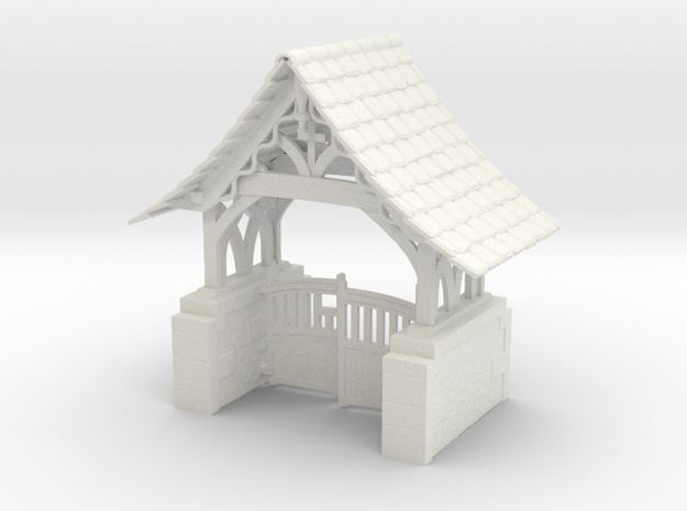 Lych Gate in White Natural Versatile Plastic