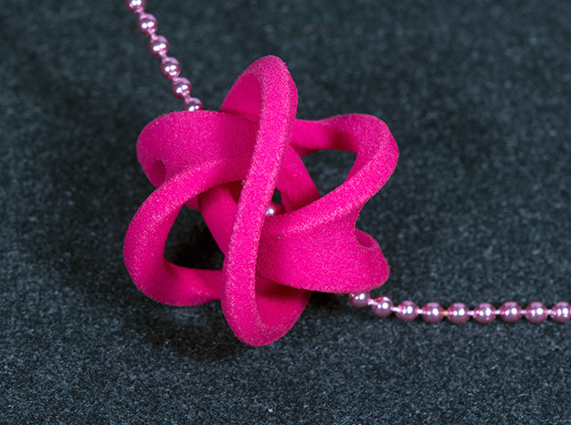 Soliton Pendant in Pink Processed Versatile Plastic: Large