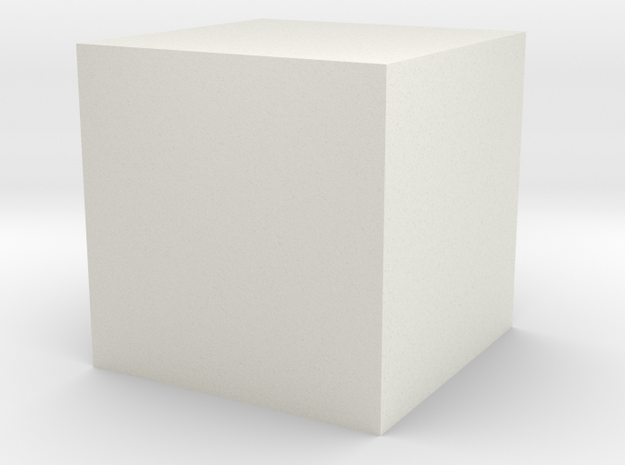 testcube1cm in White Natural Versatile Plastic