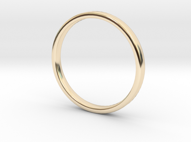 Simple wedding ring 2x1.1mm in 14k Gold Plated Brass: 7 / 54