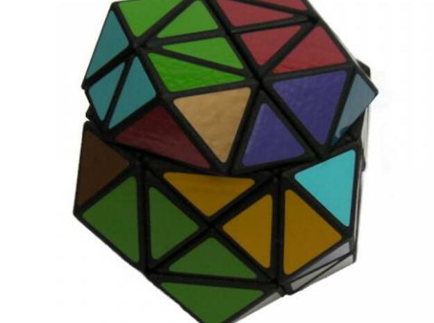 3x3x3 Rainbow Cube in White Natural Versatile Plastic