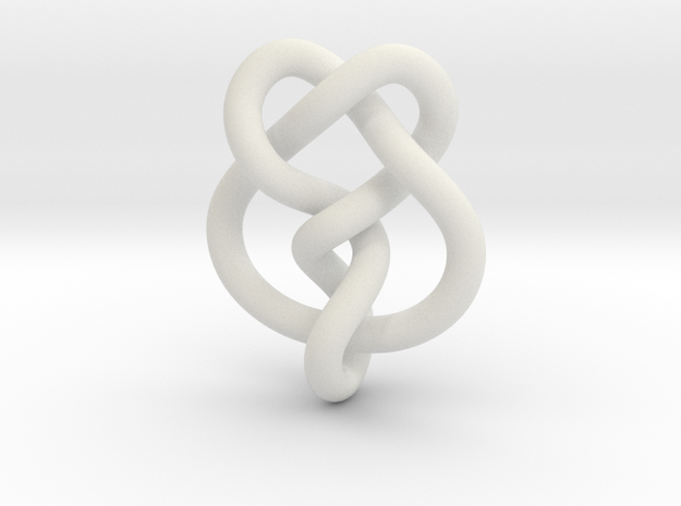 Miller institute knot (Circle) in White Natural Versatile Plastic: Extra Small