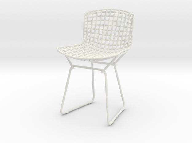 Knoll Bertoia Side Chair Frame 4"H in White Natural Versatile Plastic