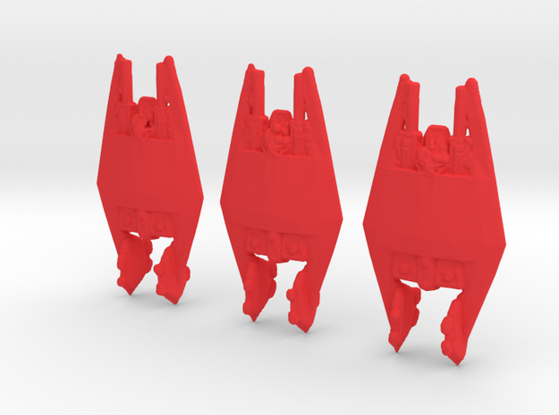 NR Frazi 3 Heavy Fighter Wing Pack WSF in Red Processed Versatile Plastic