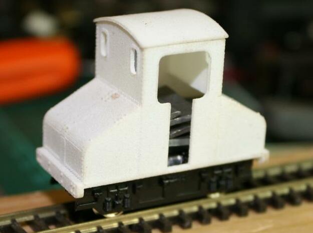 OO9 Steeplecab Electric Loco  in White Natural Versatile Plastic