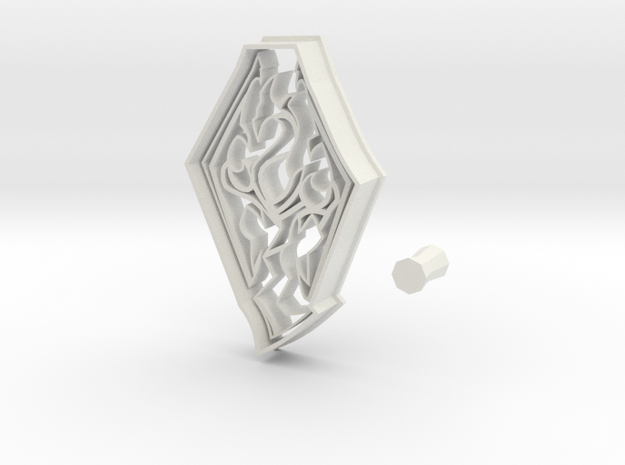 Skyrim Logo from Elder Scrolls Series Cookie Cutte in White Natural Versatile Plastic
