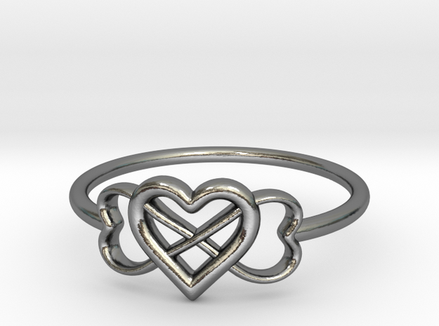 Infinity Love Ring  in Polished Silver: 5 / 49