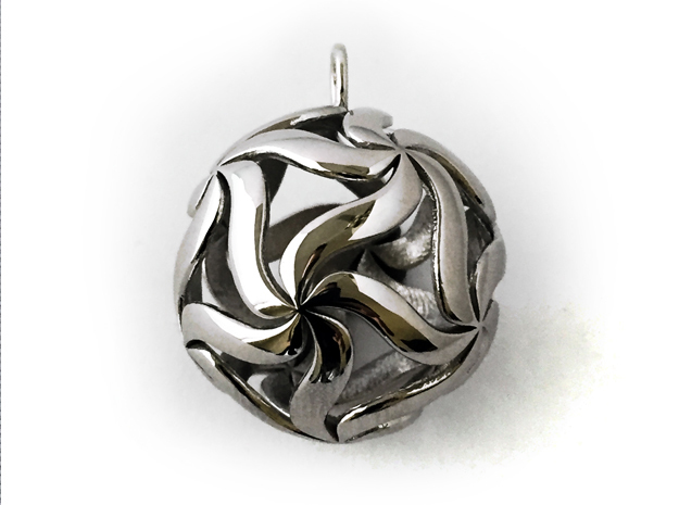 Sferatella pendant in Polished Silver