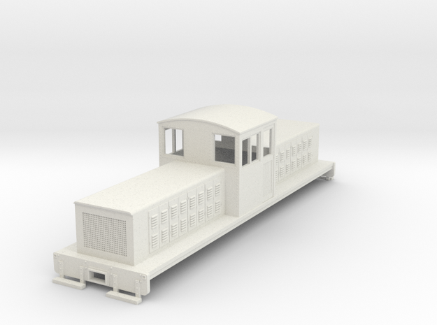 On30 long center cab body for SD7/9 chassis  in White Natural Versatile Plastic