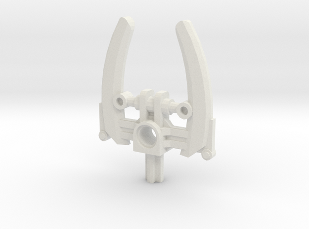 Bionicle weapon (Hakann, set form) in White Natural Versatile Plastic