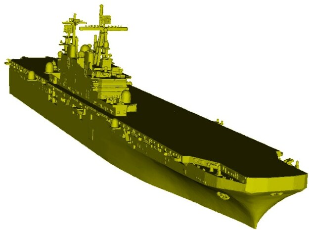 1/1800 scale USS Tarawa LHA-1 assault ship x 1 in Clear Ultra Fine Detail Plastic