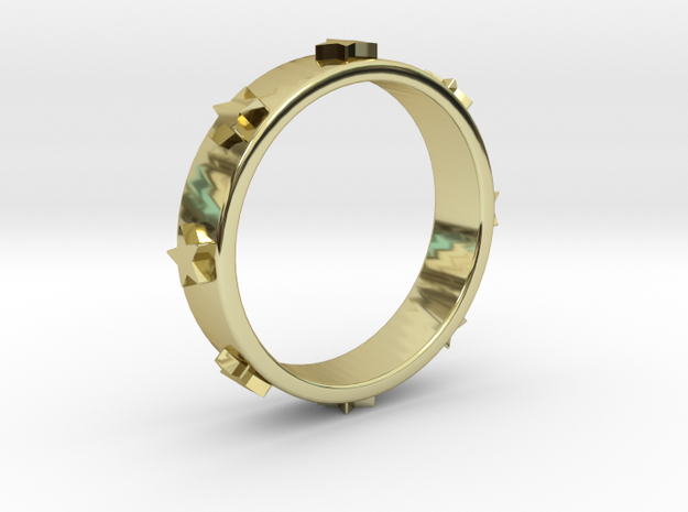 Stars Ring in 18k Gold Plated Brass: 7 / 54