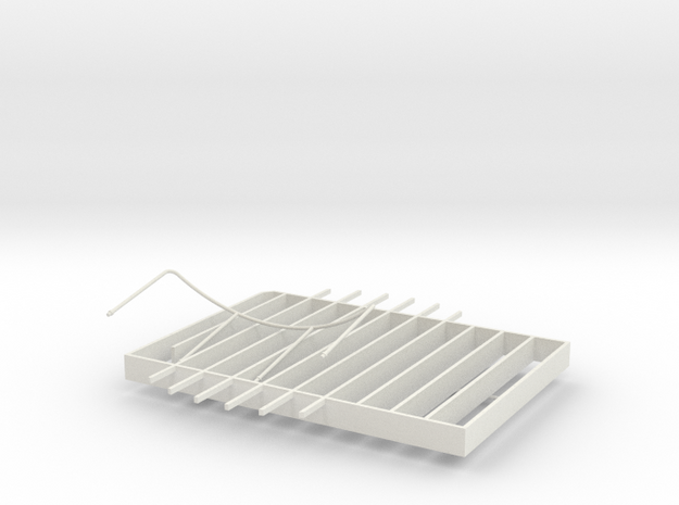 Stern Decking Support and Depression Rails for S38 in White Natural Versatile Plastic